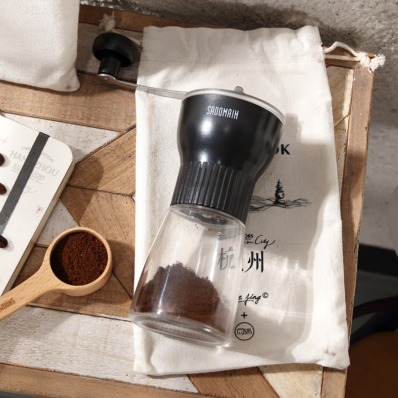 台湾仙德曼经典型手动咖啡研磨器家用迷你便携式手摇咖啡豆磨豆机
