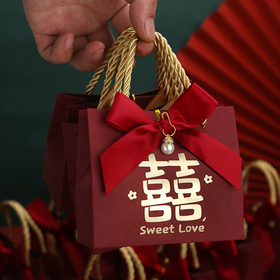 喜糖盒结婚2023新款婚礼专用糖果礼盒包装盒高级感喜糖袋盒子空盒
