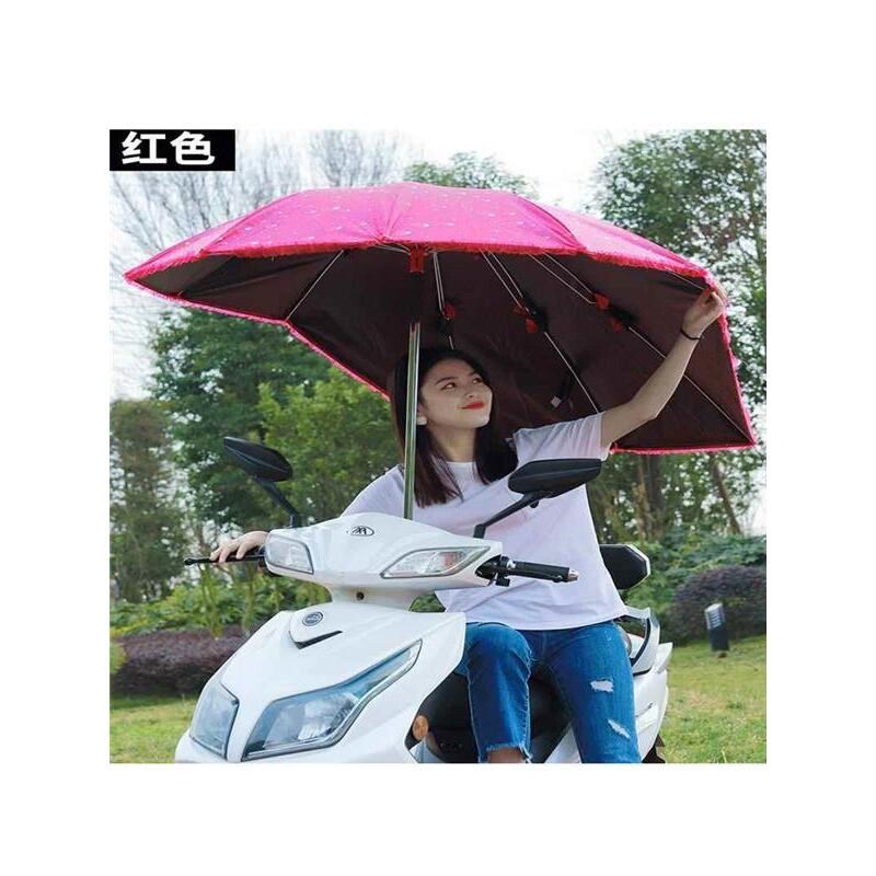 电动车雨棚篷遮阳伞可折叠电瓶车雨伞加长两轮防可收缩可拆卸小型