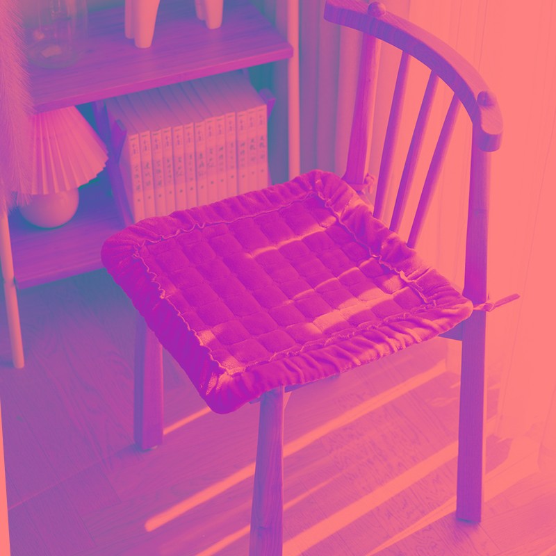 简约现代客厅纯色餐椅垫冬季毛绒屁垫学生电脑椅办公室坐垫子定制