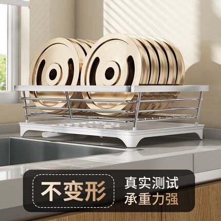 厨房水槽边置物架不锈钢碗碟架沥水架餐具刀筷筒收纳架台面碗盘架
