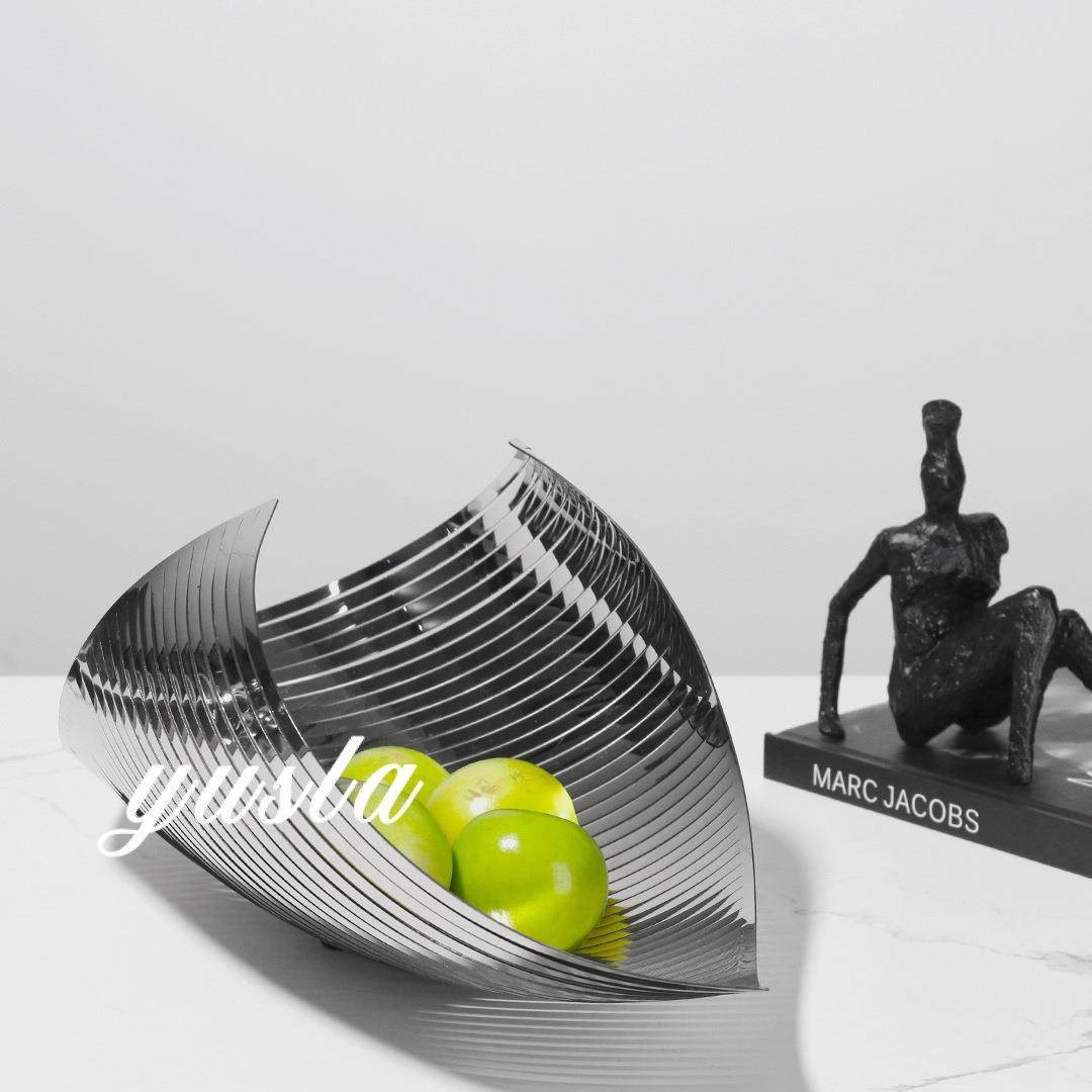 简约现代客厅茶几果盘餐厅吧台水果盆样板间酒店别墅摆件金属果盘,3C数码配件,USB灯,淘宝优惠券,粉丝福利购,淘宝优惠卷