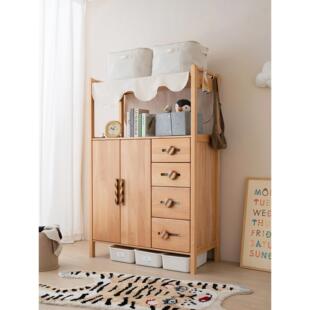 梦想超人收藏家儿童实木衣柜男孩和女孩山毛榉木成品衣柜储物柜儿