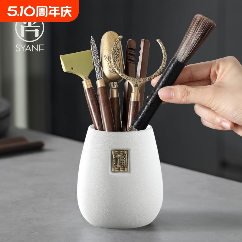 茶道六君子套装喝茶用品大全茶桌摆件茶夹茶刮养壶笔功夫茶具配件