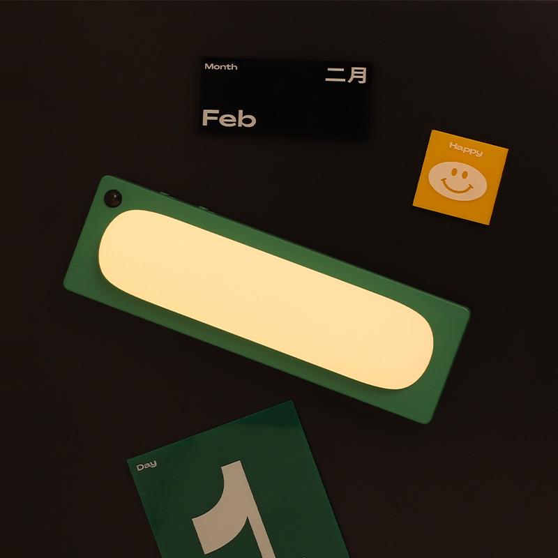 黑白客长条人体感应夜灯 免安装卧室起夜定时充电款led灯充电款