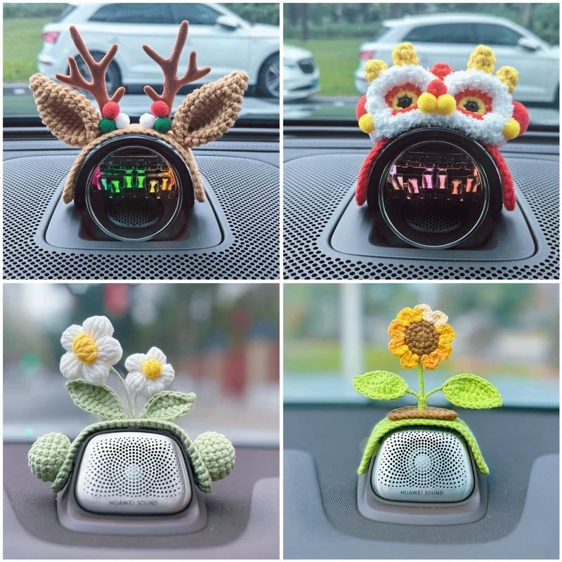 新问界M5/M7M8M9音响帽子智界S7r7享界S9车内装饰品一鹿平安醒狮