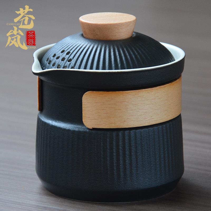 苍岚中式黑陶手抓壶家用防烫泡茶壶高档陶瓷茶壶功夫单壶茶具订制