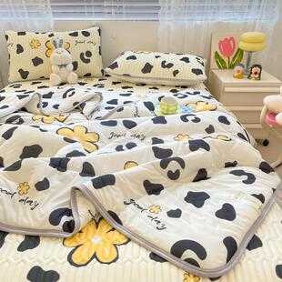A类乳胶凉席四件套床笠款夏天夏季可机洗冰丝席三件套学生空调凉