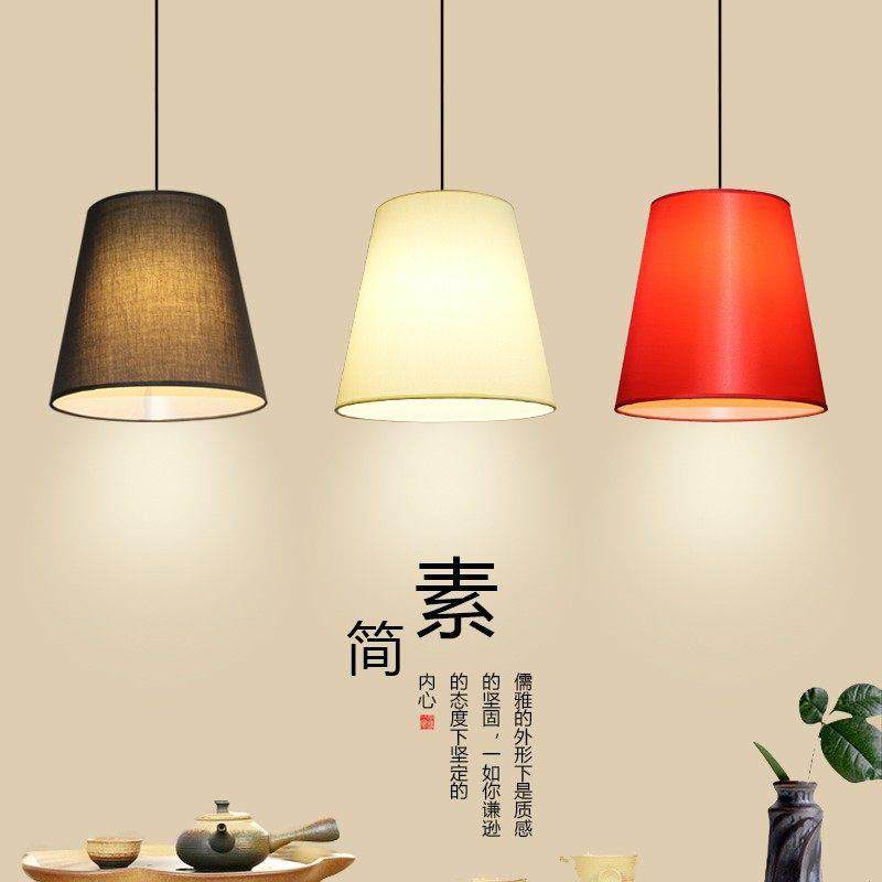 北欧亚麻布艺餐厅吊灯简约现代卧室书房锥形灯具床头过道小吊灯,家装灯饰光源,客厅吊灯,淘宝优惠券,粉丝福利购,淘宝优惠卷