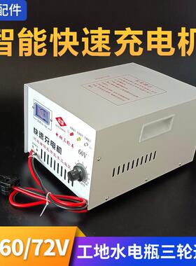电动三轮车大功率水电瓶48v60v72v铅酸蓄电池快速充电机