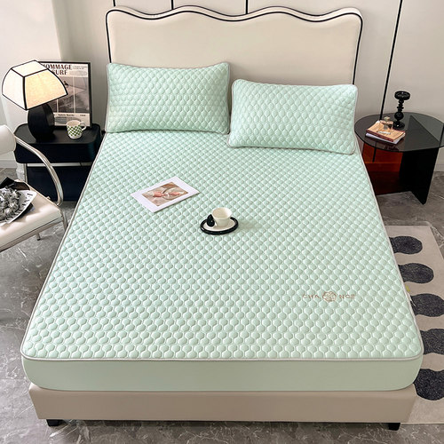 简约乳胶凉席床笠款三件套夏季冰丝席空调软席子凉感丝床护罩家用