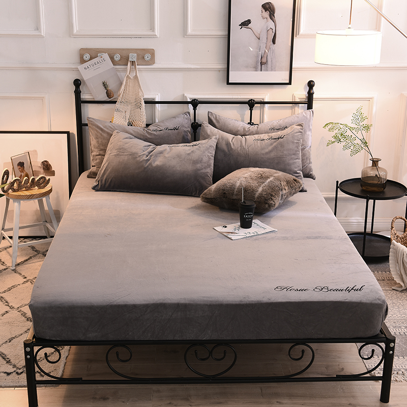 珊瑚绒学生宿舍90x190床笠单件 0.9米 0.9m0.91.9 90200 90cm