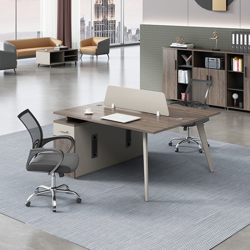 办公桌职员工位简约现代办公室桌椅组合4/6/8人位屏风隔断 电脑桌