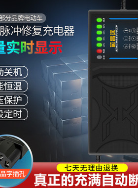 自动断电智能电动车电瓶充电器72V20AH30AH48V12AH60V20A三轮通用