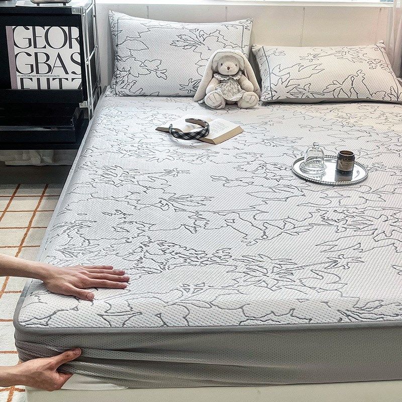 A类夏季凉感冰丝席中分子提花凉感床笠款凉席三件套家用软床席子3,床上用品,冰丝席,淘宝优惠券,粉丝福利购,淘宝优惠卷