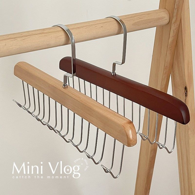 高级感实木衣架家用卧室防滑无痕晾衣架室内多功能挂衣架吊带挂钩,收纳整理,木质衣架,淘宝优惠券,粉丝福利购,淘宝优惠卷