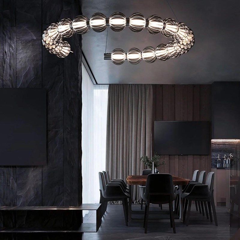 新款意式设计师客厅吊灯艺术卧室玻璃灯书房床头意大利珍珠餐厅灯,家装灯饰光源,客厅吊灯,淘宝优惠券,粉丝福利购,淘宝优惠卷
