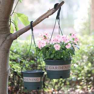 金枝玉叶专用花盆老式土花盆加仑挂盆 垂吊篮吊兰吊盆悬挂式 树脂