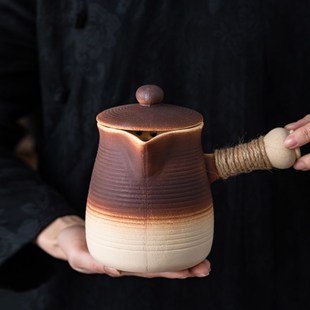 可干烧罐罐煮茶壶奶茶壶带盖陶壶家用耐热陶罐煮奶茶烤茶围炉煮茶