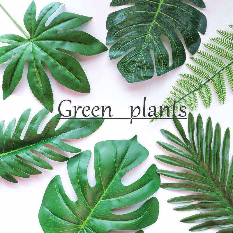 仿真树叶拍照背景道具北欧个性拍摄摆设欧式主播房间背景手拿绿叶