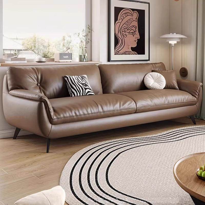 意式极简科技布艺沙发客厅小户型现代简约2025新款家用直排三人位