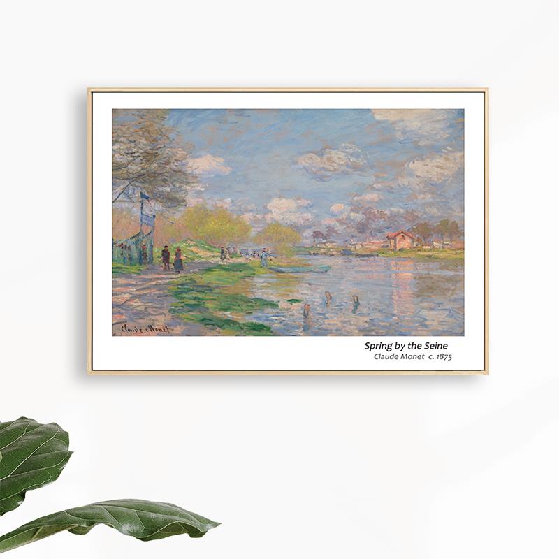 世界名画 画莫奈油画 画电表箱装饰画 画 上翻电闸壁画 画ins配电