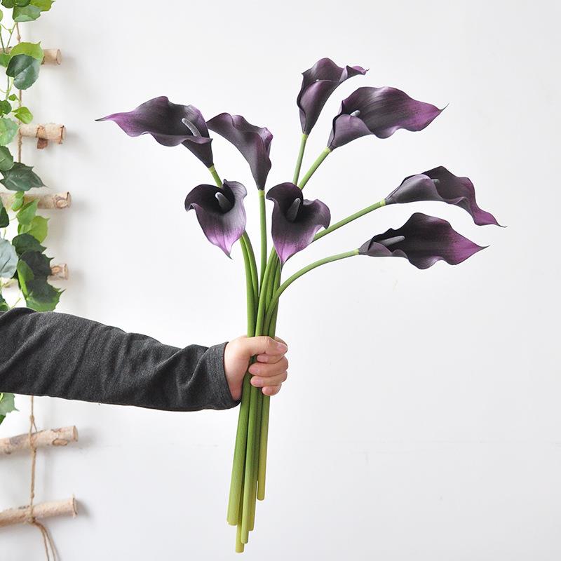 马蹄莲人造花大长杆Eva材料马蹄莲感觉人造花单枝婚礼家庭插花道