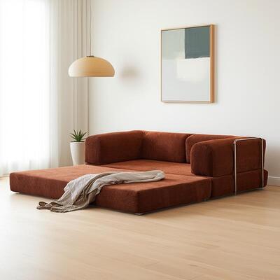 Compression Sofa跨境外贸真空压缩沙发灯芯绒覆古直排沙发床布艺