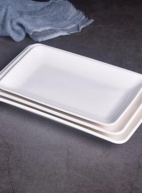 陶瓷盘子白色长方盘盘子 肠粉盘酒店西餐盘子 创意寿司盘长方盘子