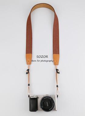 sozor单眼相机抱婴袋微单眼相机XT50XT30XT20肩带适用牛仔挂绳斜挎覆古