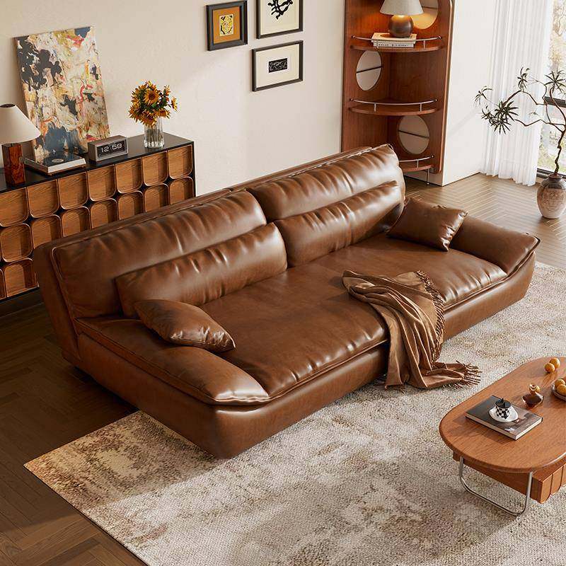 政府补贴斯澜迪复古油蜡皮折叠两用沙发床一体小户型客厅帆船沙发