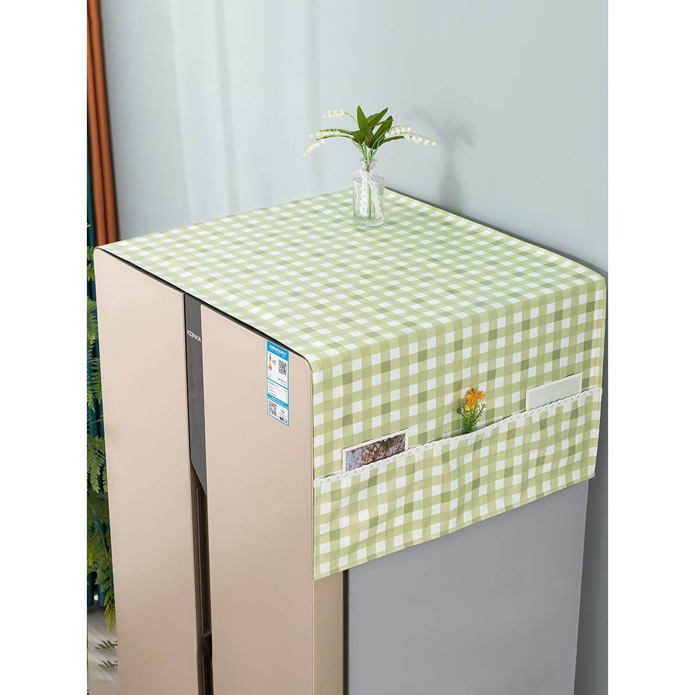 防水冰箱防尘盖布对开门家用双开门防油冰箱防尘罩布艺洗衣机盖巾