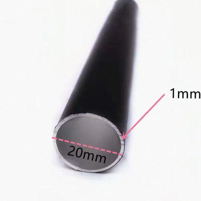 铝合金圆管铝管型材铝合金圆管子空心管厚壁铝管定制外径16mm黑色