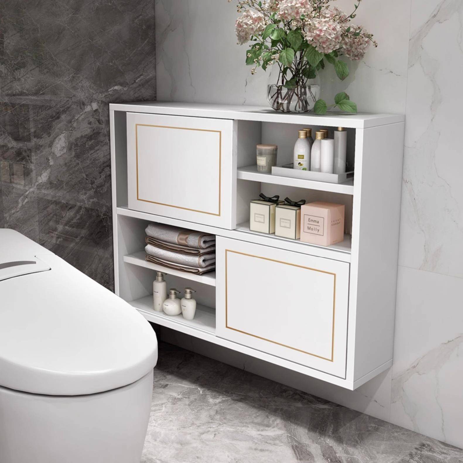 浴室边柜卫生间收纳柜落地实木储物柜壁挂柜移门隔断立柜马桶侧柜