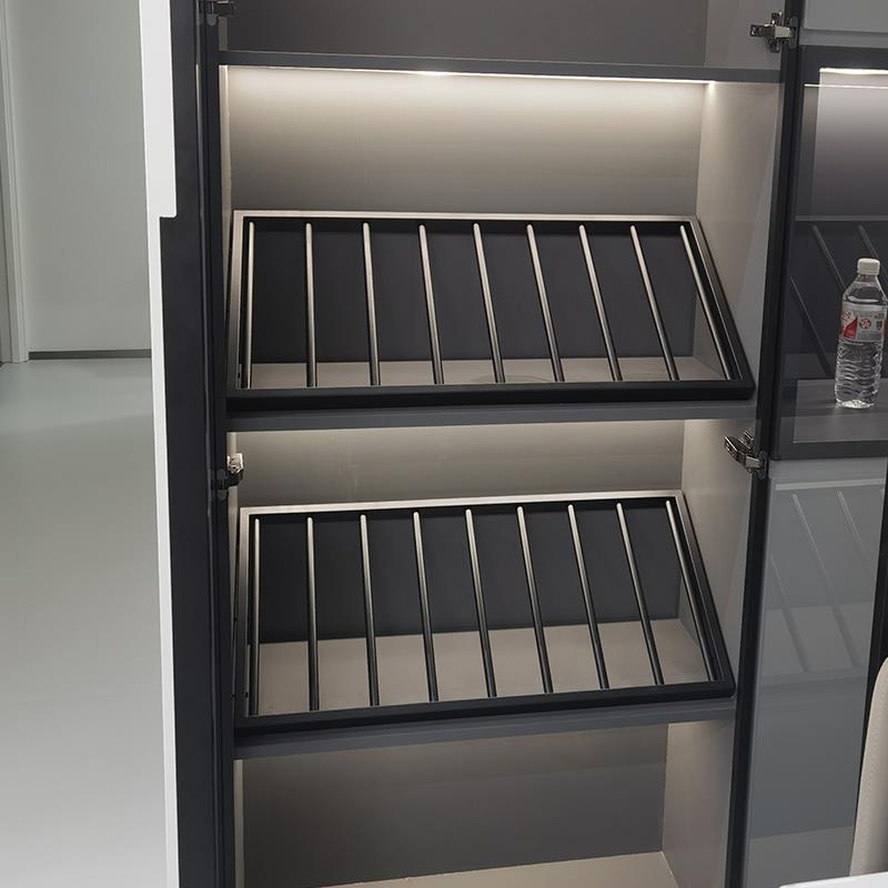 米休里红酒架家用酒柜铁艺斜放酒架酒吧展示架创意酒架可定制多层