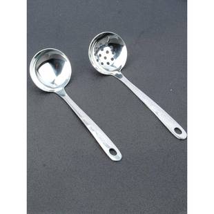 短柄火锅汤勺漏勺 不锈钢大勺子家用厨房盛汤勺加厚商用调料勺