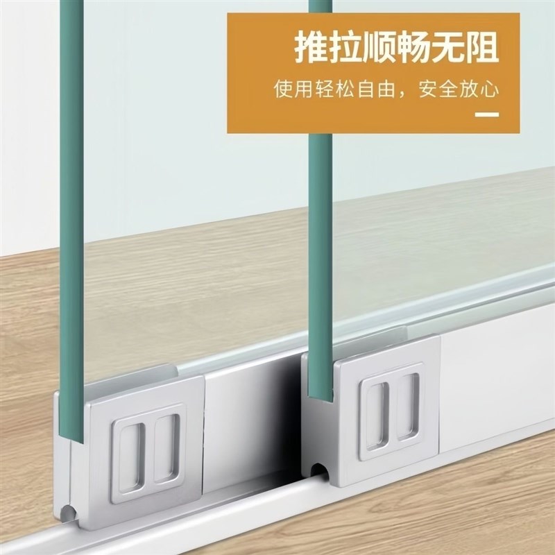 展示柜推拉柜门定制钢化玻璃推拉门轨道厨房书柜门酒柜门定做滑门