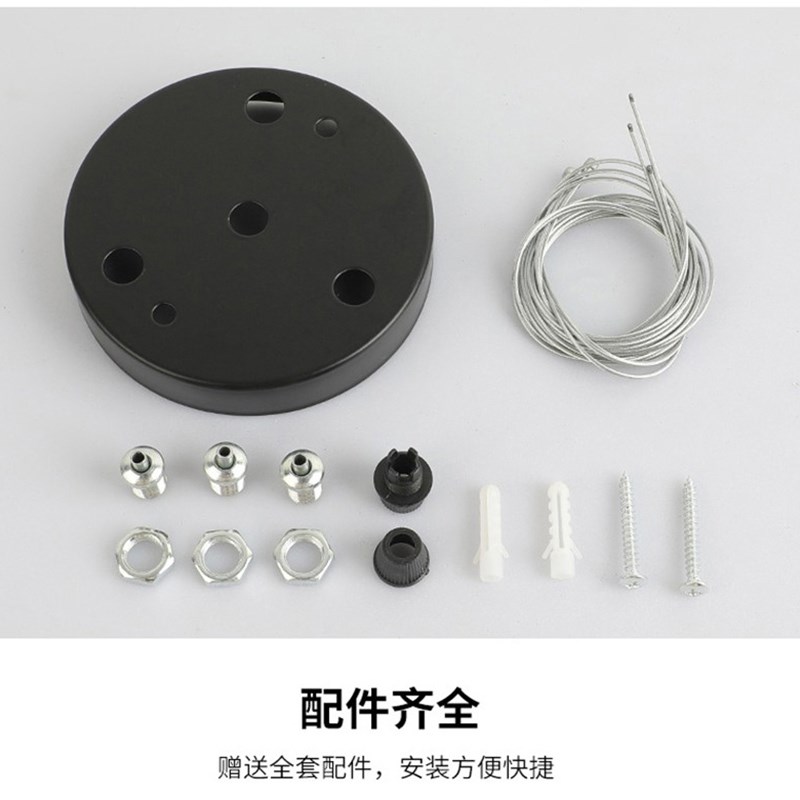 办公室led吊灯圆形吊线现代简约创意铁艺教室商场超市健身房商用