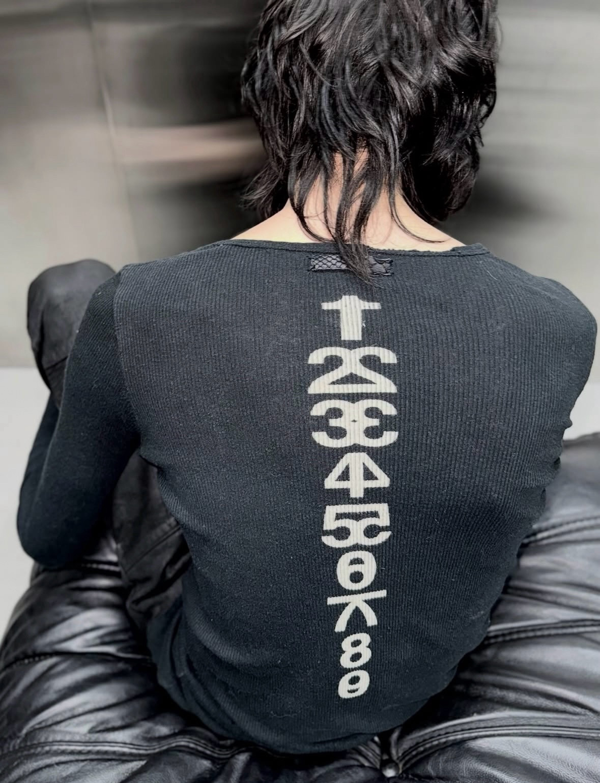 thumbnail for 【In Stock, Immediate Dispatch】Self-Designed Ifsixwasnine Avant-Garde Visual Coefficient Character Graphic Top