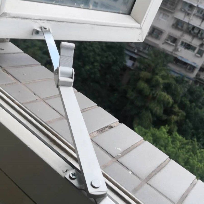 塑钢窗户防风杆安全扣开窗免打孔可调断桥铝角度定位器伸缩外内开
