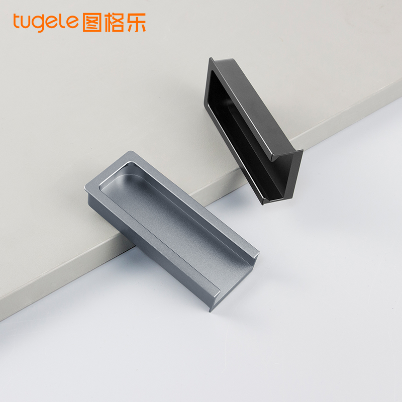 柜门嵌入式拉手现代简约抽屉橱柜衣柜门拉手把开槽隐藏隐形暗拉手