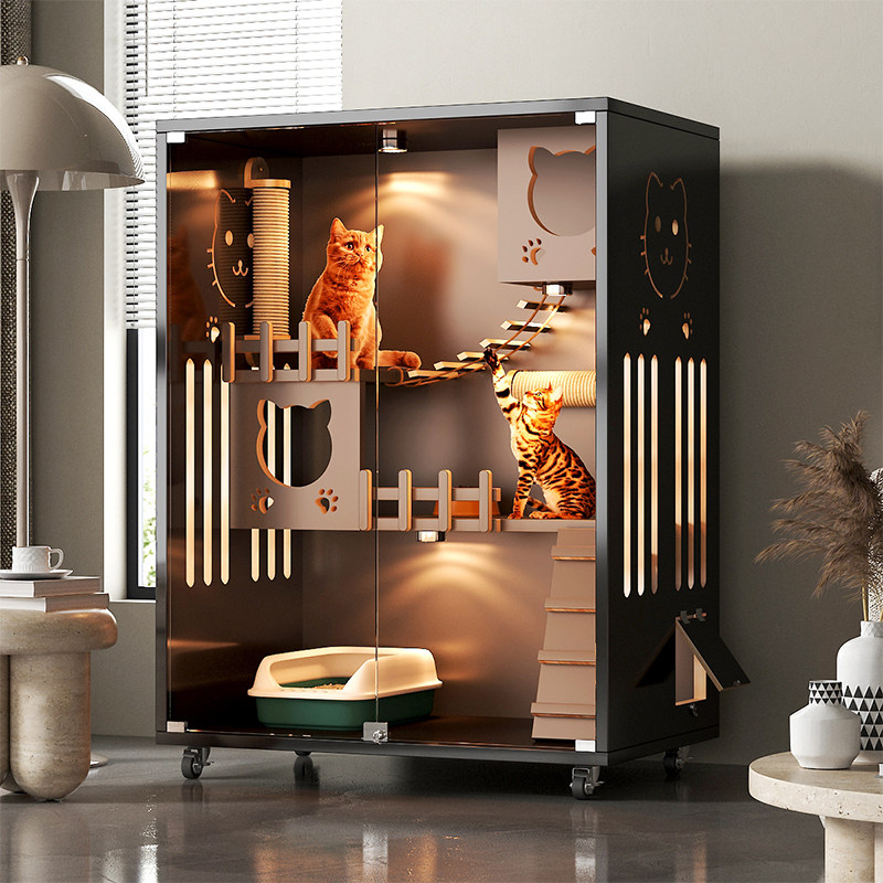 猫别墅家用室内猫窝电动猫砂盆猫柜猫房子猫屋猫舍豪华实木猫笼子,宠物/宠物食品及用品,猫笼子/猫别墅,淘宝优惠券,粉丝福利购,淘宝优惠卷