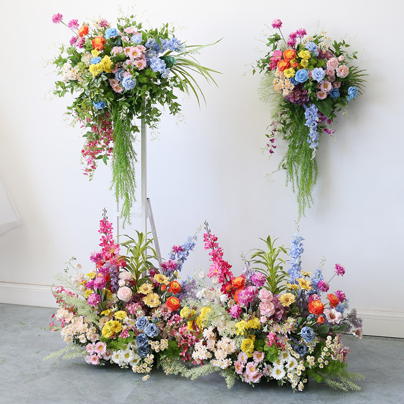 清新彩色花艺订婚布置仿真花卉婚庆路引背景拱门挂花橱窗商业花艺,鲜花速递/花卉仿真/绿植园艺,仿真花,淘宝优惠券,粉丝福利购,淘宝优惠卷