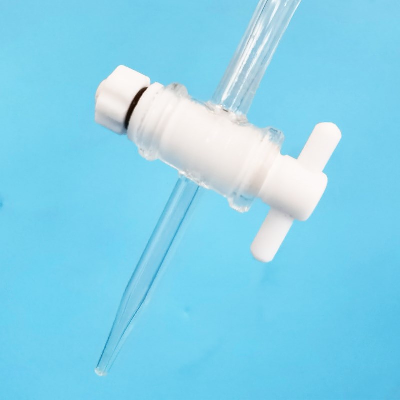 博美酸式碱式通用白色棕色蓝白线聚四氟滴定管1