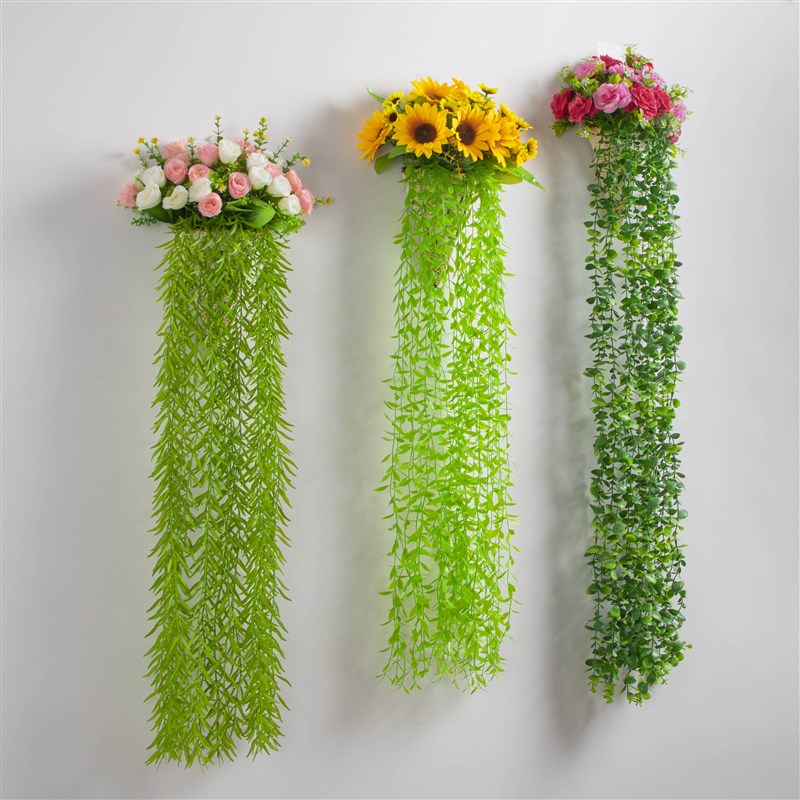 仿真植物壁挂花篮店铺背景墙面装饰花客厅挂墙壁室内挂件创意挂饰