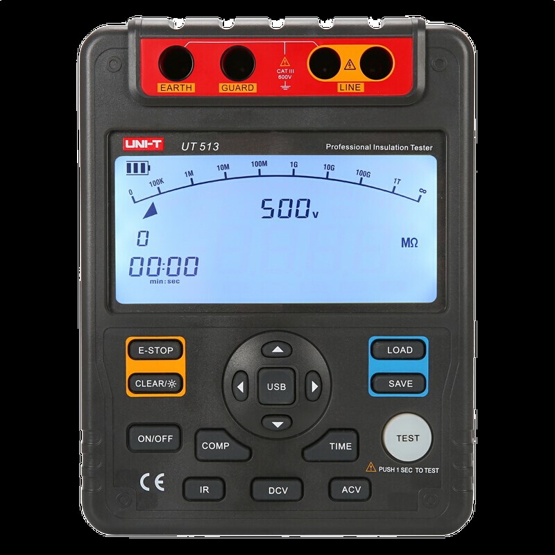 UNI-T优利德UT511/5/5绝缘电阻测试仪数字兆欧表UT1摇表