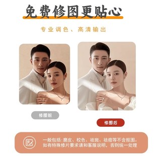 全家福大相框婚纱照摆台加打印照片做成相册定制级感挂墙水晶