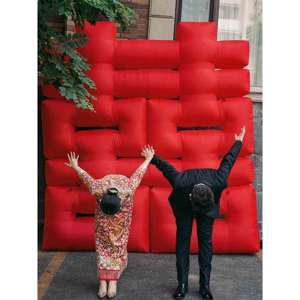 超大立体喜字充气落地农村婚礼布置订婚装饰婚房喜字留影背景墙,商业/办公家具,广告牌/标识牌,淘宝优惠券,粉丝福利购,淘宝优惠卷