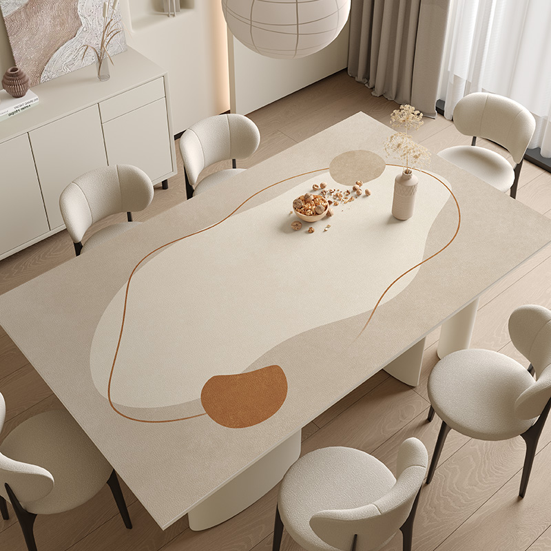 皮革桌垫防水防油餐桌垫长方形防烫隔热高级感茶几隔热耐高温垫子