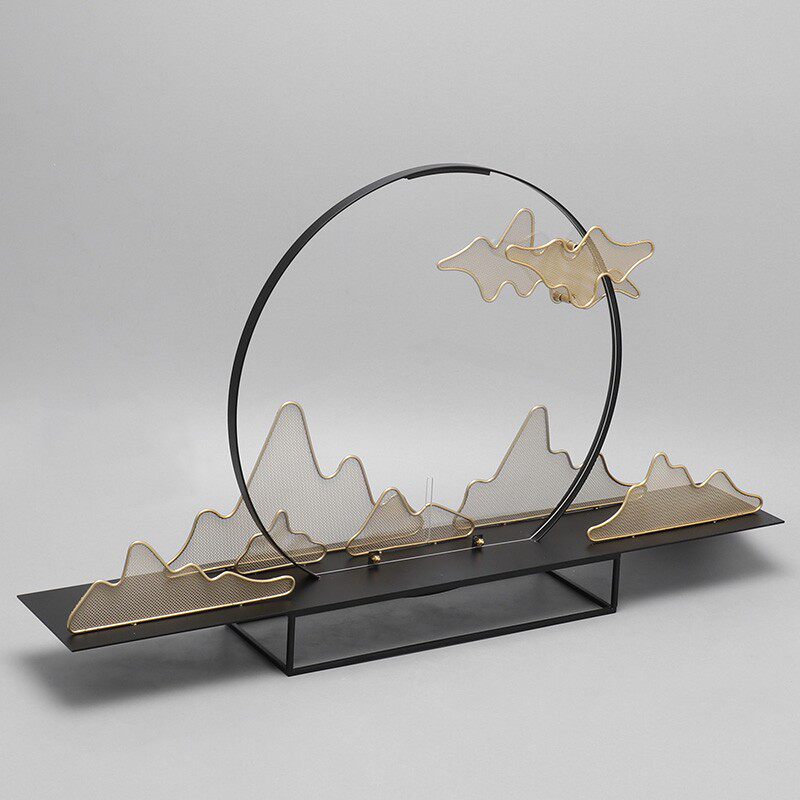 新创意铁艺假山工艺品客厅电视柜玄关酒店办公桌软装饰品,家居饰品,装饰摆件,淘宝优惠券,粉丝福利购,淘宝优惠卷